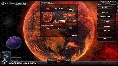 Universum: Main menu, Quality changing on-fly testing, W.I.P.