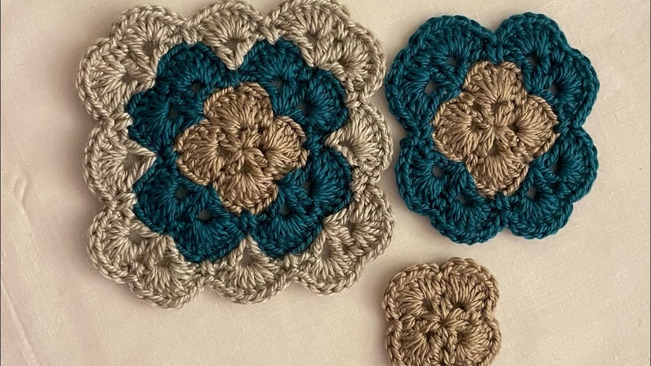 مربع كروشيه وحدة كروشيه مربع لعمل مفرش كروشيه غطاء مخدة خدادية حقيبة Crochet square