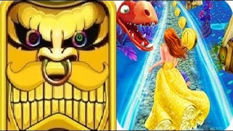 Run Santa Run Endless vs Princess Run Temple Dragon Escape