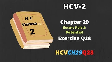 Q28 Chapter 29 | HC Verma Solution| Electric Field and Potential  | HCV | CH29Q28 | HCVCH29Q28