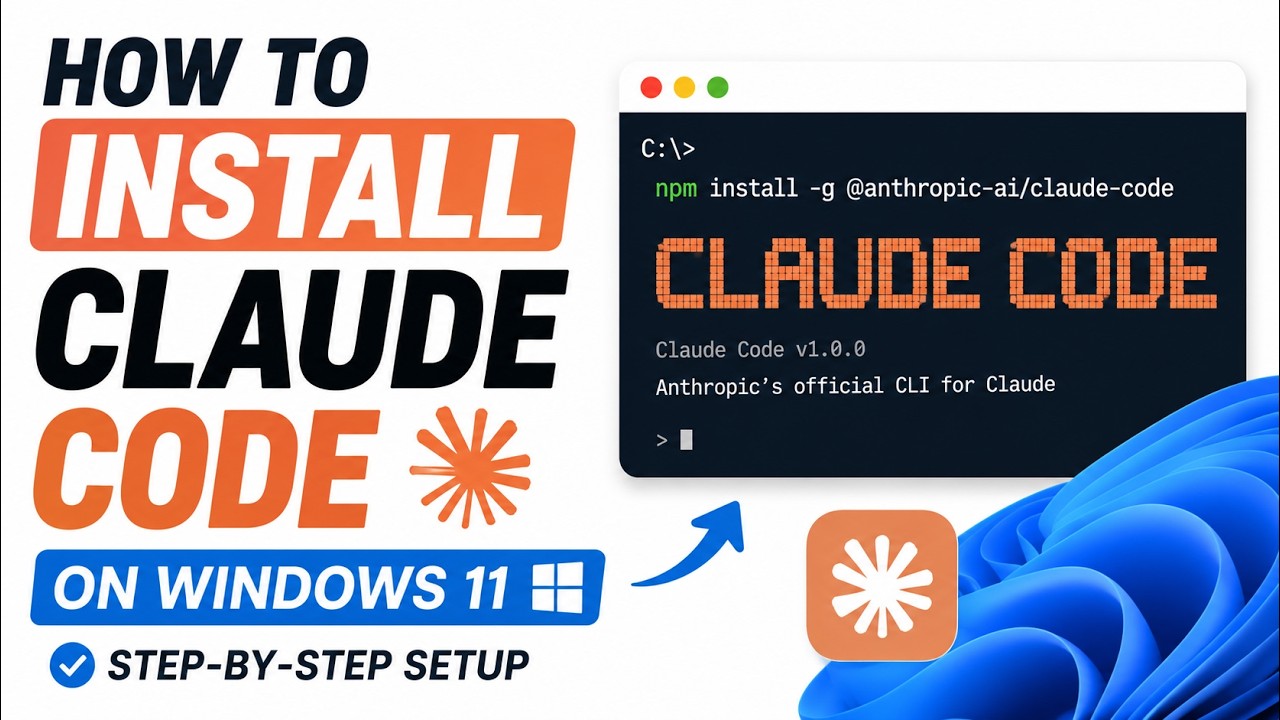 How to Install and Setup Claude Code on Windows 11 (Tutorial) - YouTube