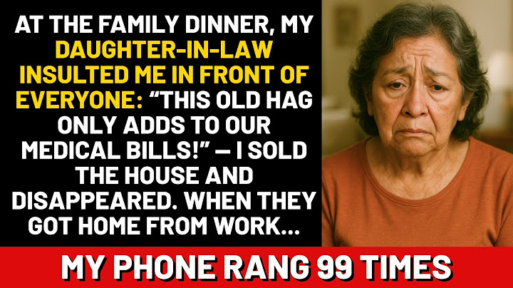 At the family dinner, my daughter-in-law insulted me in front of everyone: This old hag only adds...