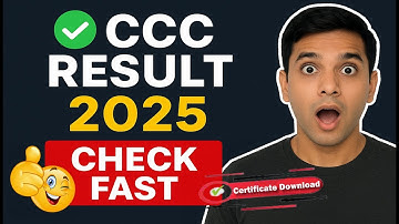 🔥 CCC Result 2025 Out | CCC Result 2025 Check Now | Direct Link | CCC Certificate Download Live
