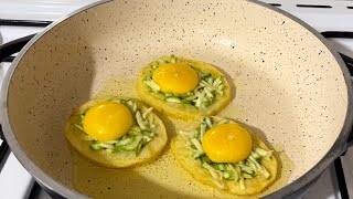 1 potato 1 zucchini 3 eggs! Healthy, simple and delicious recipe