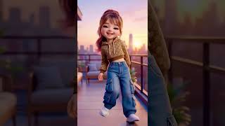 Cute 3D Cartoon Girl Dance 💃 | AI Animated Viral Dance 2026 | Trending Shorts