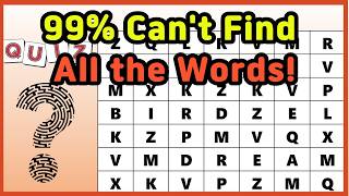 99% Can't Find All the Words! 🔥 Word Search Challenge #quiz #wordpuzzlegame #braintraining