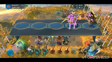 Chess rush gameplay Combination (7 Demon+7 Hunter+Warlord+6 Warrior+6 Cyber+3 Sorcorce) old Gameplay