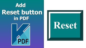 How to create reset button in pdf using Kofax Power PDF