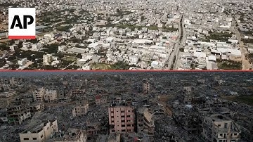 Before and after videos show the scale of destruction in Gaza