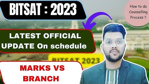 Bitsat 2023 counselling urgent official update ✅ | Total iterations & Schedule #cutoff #counselling