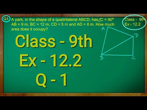 Class - 9th, Maths Ex - 12.2 Q - 1 ( Heron's Formula)  Solution CBSE NCERT