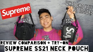 Supreme SS21 Neck Pouch Review Comparison + Try-On - YouTube