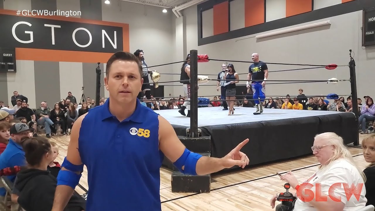 News Anchor on Saturday Nights.. CBS58 "Iron" Mike Curkov at GLCW Burlington Brawl 10.14.2023