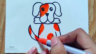 Simple Cartoon Dog Drawing in 5 Minutes!