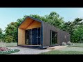 Shipping container house  2 bedrooms  two 40 ft containers side by side