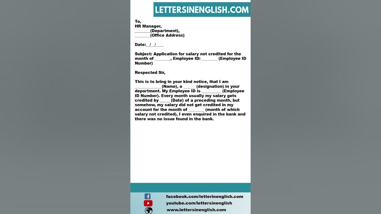 Letter To HR Manager Regarding Salary Not Credited In Account YouTube letter-to-hr-manager-regarding-salary-not-credited-in-account-youtube