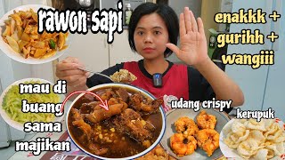 RAWON DAGING SAPI ‼️AWALNYA MAU DI BUANG SAMA MAJIKAN - aku olah jadi makanan enakk