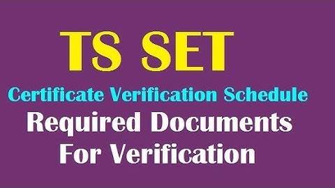 TS SET2022&23 important information for certificate verification @meVlog731 #2023 #hyderabad#tsset