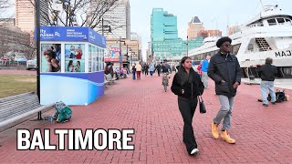 [4K] Baltimore City - Exploring Downtown Baltimore! A Walking Tour in Charm City!