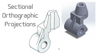 Sectional Orthographic Projections #2 using AutoCAD@AceEducationAsifMomin