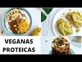 3 DESAYUNOS PROTEICOS Y VEGANOS PARA AUMENTAR MASA MUSCULAR #desayunosveganos #desayunosparaaumentar