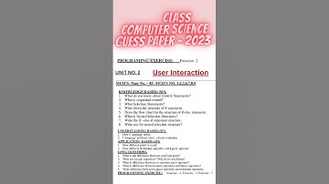 10th Class Computer Guess Paper 2023 | 10th Class Computer Paper 2023 | Knowledge and Wisdom #shorts