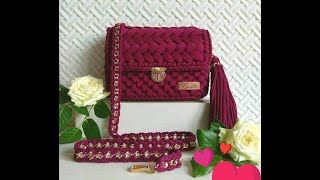 كروشيه شنطه بخيط الكليم بدون قاعدة بيضاويه للمبتدئين  سهله وبسيطه  How to crochet bag -bag crochet