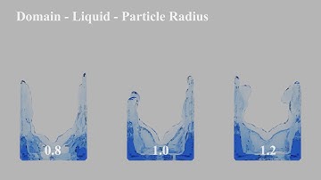【Blender3.2】Domain - Liquid - Particle Radius (Fluid/Liquid Simulation)