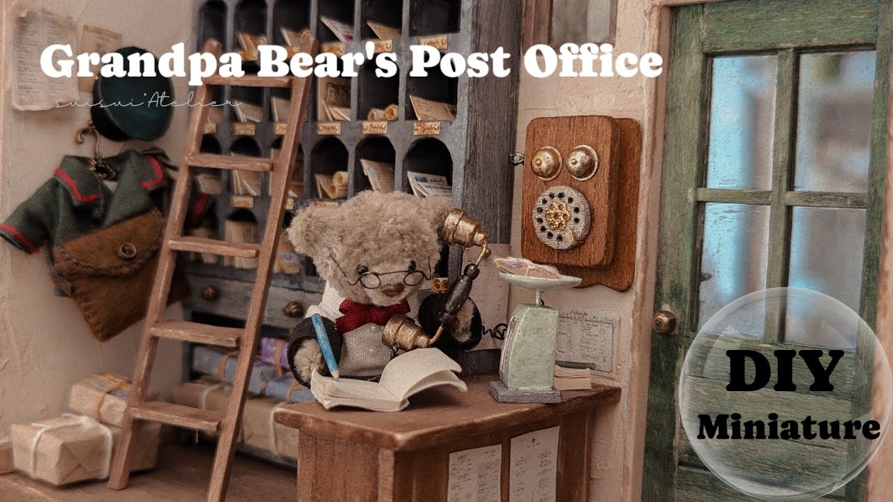 [Сделай сам/миниатюра] Почта Старого Медведя/Небольшая почтовая хижина в лесу