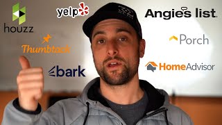 Introduction: Homeadvisor vs Angie's List vs Houzz vs Porch vs Thumbtack vs Bark vs Yelp
