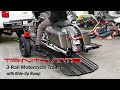Trinity MT3 Folding 3 Rail Ride Up Motorcycle Trailer – Cruisers Sportbikes Dirtbikes