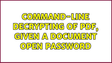 Command-line Decrypting of PDF, given a document open password