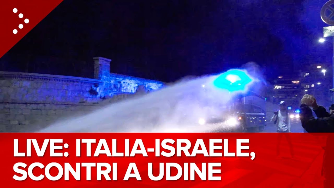 LIVE Partita Italia-Israele, scontri a Udine tra pro Pal e la polizia: diretta