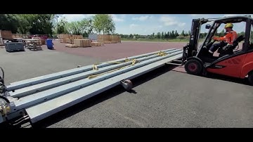 Mobile truck loading system for long heavy cargo