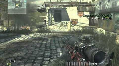MW3 First ever across the map throwing knife on Search and Destroy!