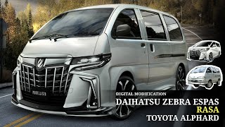 Modification of the appearance of the Daihatsu Espass/Zebra using the face of the Toyota Alphard