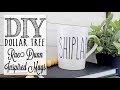 DIY Rae Dunn Inspired Mugs | Dollar Tree Craft