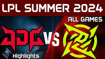JDG vs NIP Highlights ALL GAMES LPL Summer 2024 JD Gaming vs Ninjas in Pyjamas by Onivia