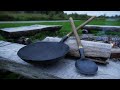 Forging a Campfire Wok & Spoon Kit