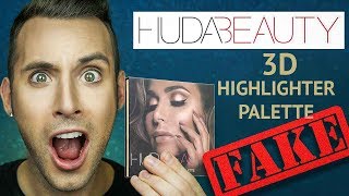 Fake HUDA BEAUTY 3D HIGHLIGHTER PALETTE | Tested | PopLuxe Resimi