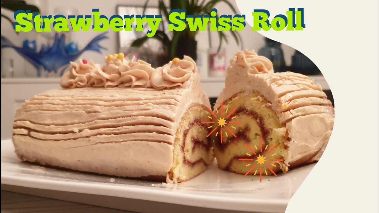 strawberry Swiss roll YouTube