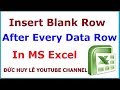 Insert Blank Row After Every Data Row In Excel