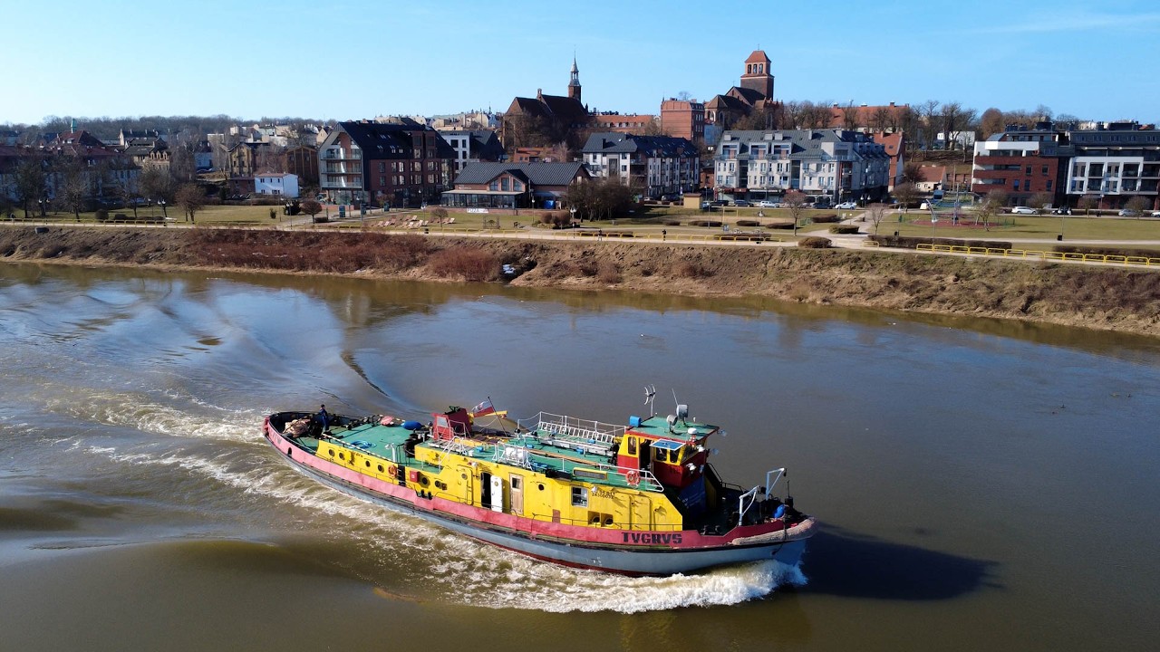Powrót po zakończonej akcji - lodołamacze na wysokości Tczewa | Akcja Lodołamania 2026