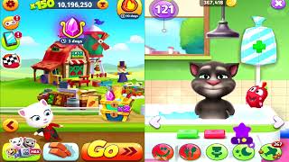 टॉकिंग टॉम गोल्ड रन बनाम माई टॉकिंग टॉम 2 सर्वश्रेष्ठ नया आईओएस एंड्रॉइड गेमप्ले 2025 नए कौशल Ep4623 screenshot 2