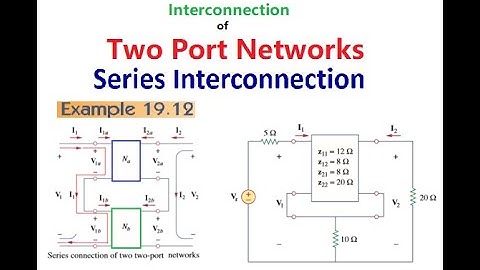 (English)ENA || Example 19.12 || Interconnection || Two Port Networks || Series circuits