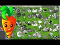 PvZ2 Survival - All Premium Burned &amp; Intensive Carrot Vs All Zombies Gameplay.