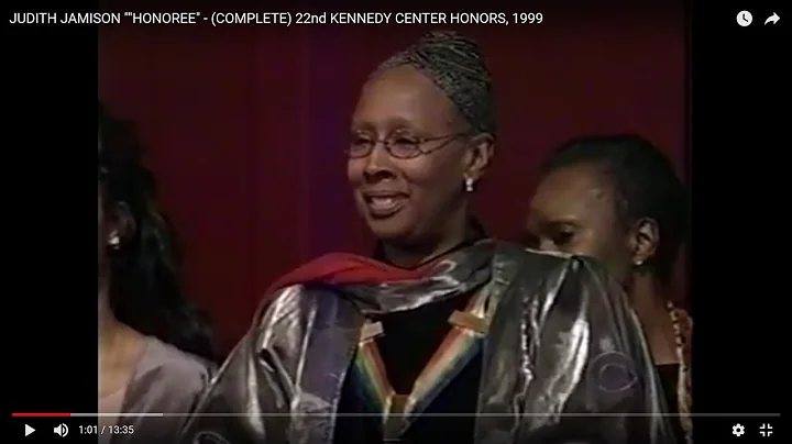 JUDITH JAMISON ""HONOREE" - (COMPLETE) 22nd KENNED...