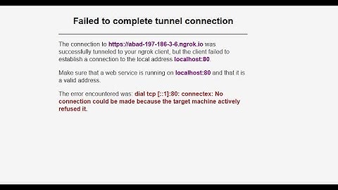 failed to complete tunnel connection  ngrok error fixed