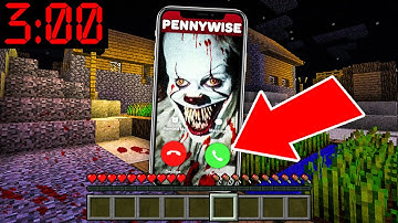 SCARY PENNYWISE CALLED NOOB AT 3 AM in Minecraft ! Battle trolling challenge ! AMV SHORT Animation