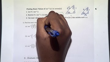 4.7 Inverse Trig Functions with Reference Triangles Part 1 (optional)